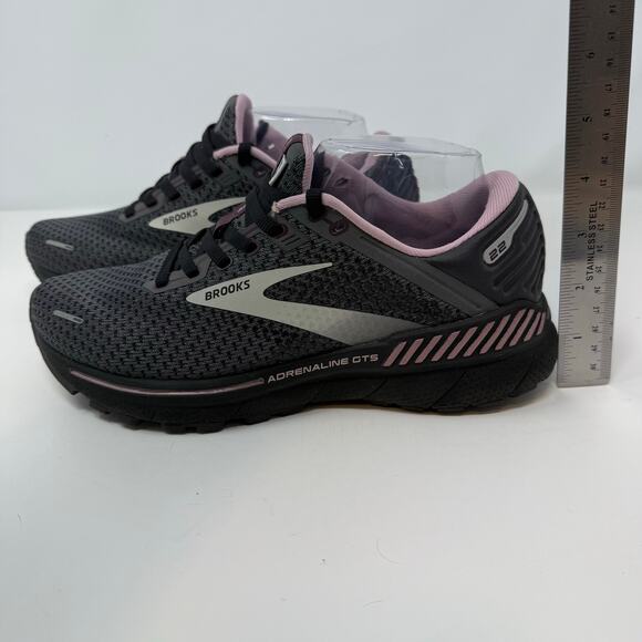 Brooks Adrenaline GT5 Women's 7.5W Black Grey Lavender Running Shoes Gear EUC - Picture 8 of 13